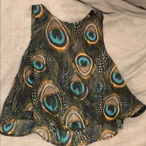 Show me your mumu cropped peacock tank top